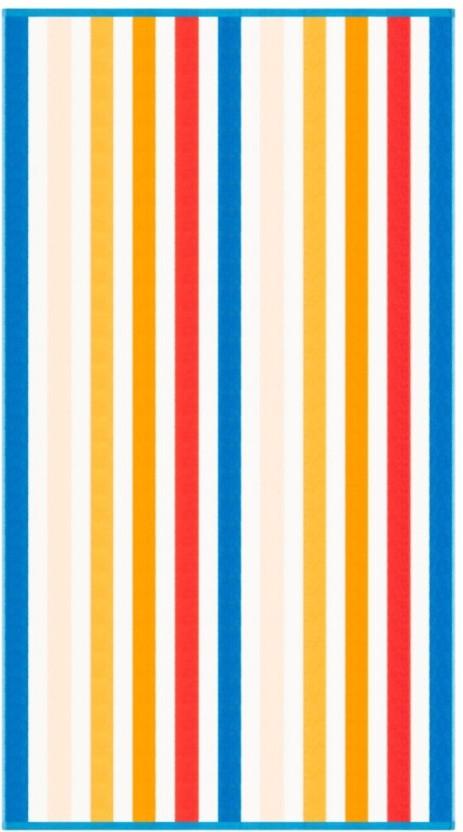 Home Living Velour Beach Towel Cotton Beach Towel (Multicolour, 17.7 inch x 9.8 inch)