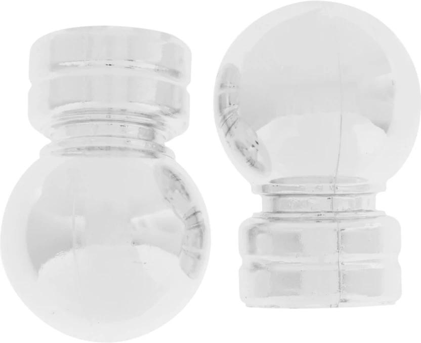 Rufflette Silver Curtain Knobs (10 cm x 2 cm) (Pack of 1)