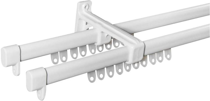 Rufflette White Rod Rail Bracket (250 cm x 11 cm) (Pack of 1)