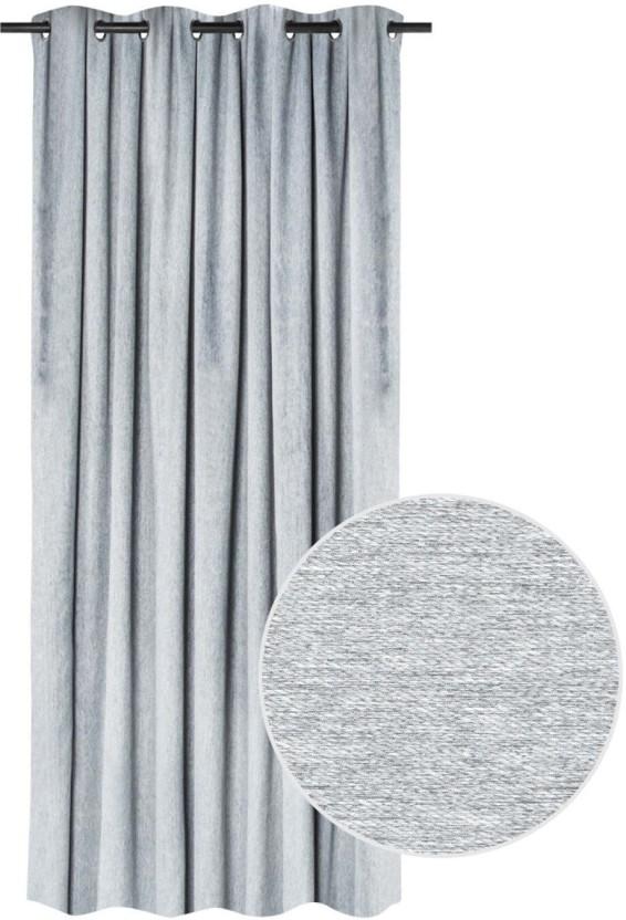 Classic Collection 230 cm (8 ft) Polyester Blackout Window Curtain (Solid, Grey)