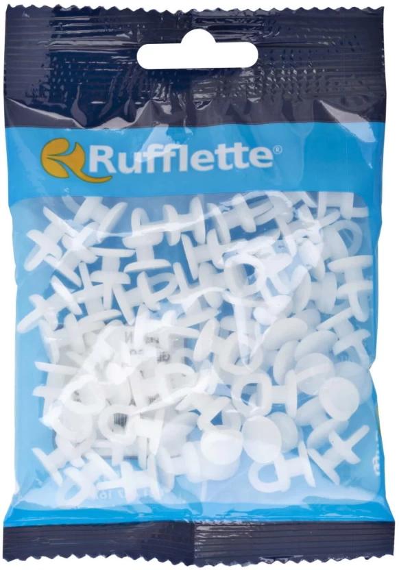 Rufflette White Dumb Bell Gliders (10 cm x 2 cm) (Pack of 1)