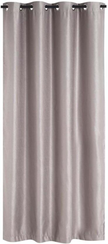 Classic Collection 140 cm (5 ft) Polyester Blackout Window Curtain (Plain, Grey)