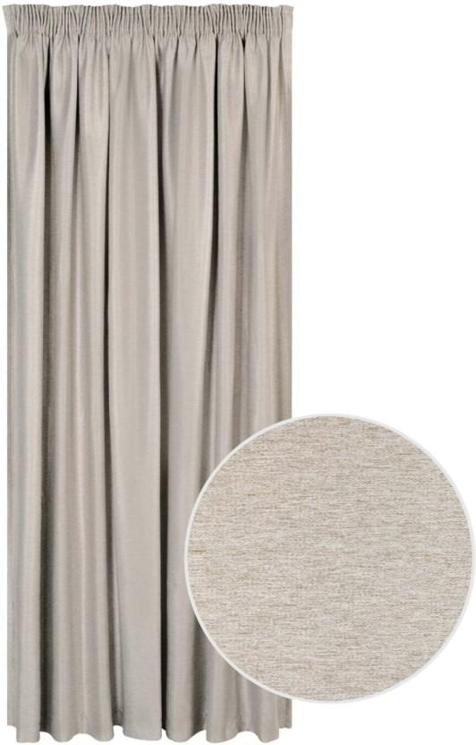 Classic Collection 230 cm (8 ft) Polyester Blackout Window Curtain (Solid, Beige)