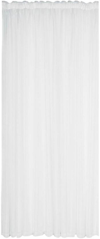 Design Collection 218 cm (7 ft) Polyester Transparent Window Curtain (Plain, White)