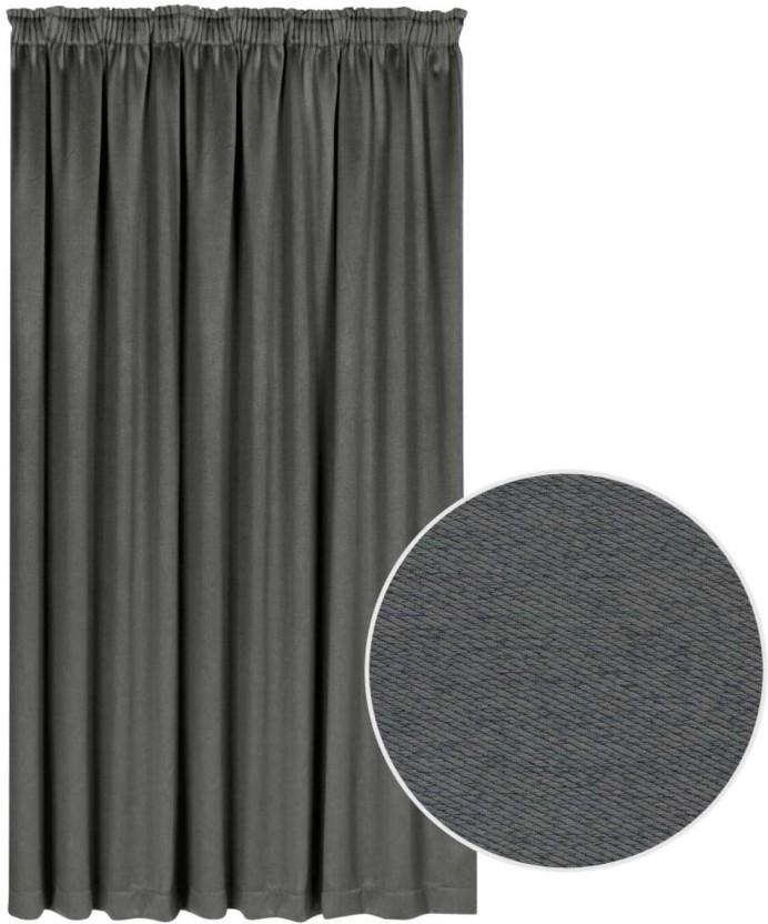 Classic Collection 230 cm (8 ft) Velvet Blackout Window Curtain (Solid, Grey)