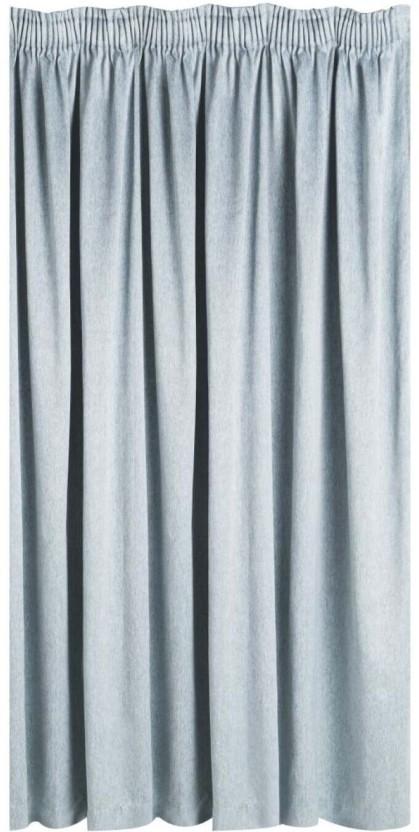 Classic Collection 230 cm (8 ft) Jacquard Blackout Door Curtain (Plain, Blue)