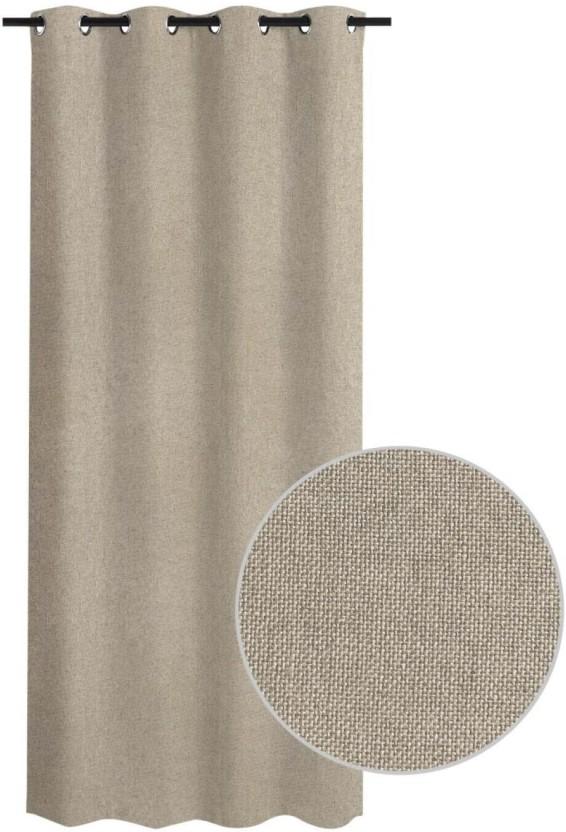 Republic Umbrella 250 cm (8 ft) Cotton Room Darkening Door Curtain (Plain, Beige)