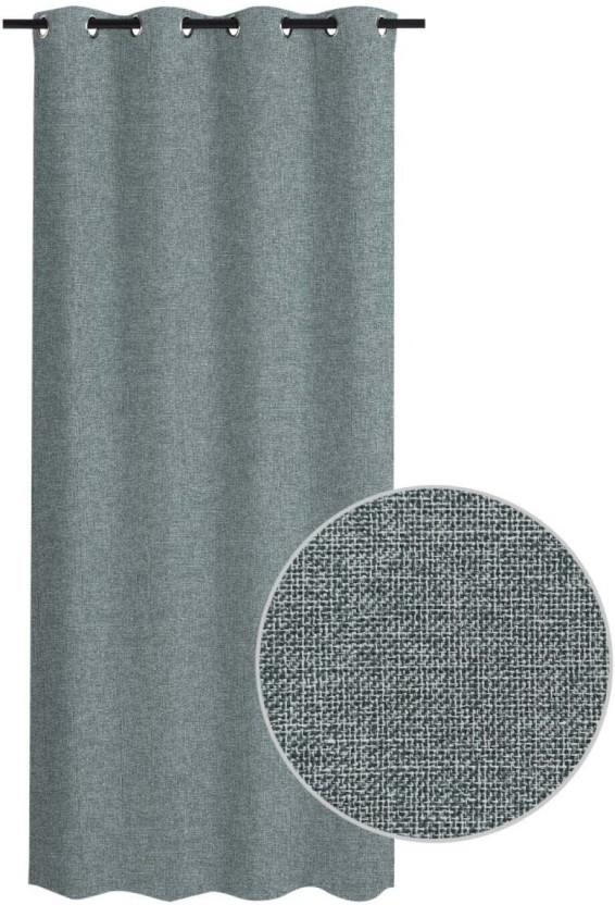 Republic Umbrella 250 cm (8 ft) Cotton Room Darkening Door Curtain (Plain, Grey)