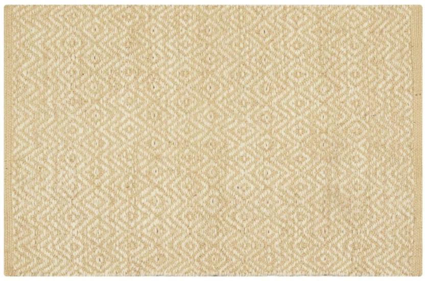 Home Living Jute Rectangle Shape Carpet (90 cm x 60 cm, Beige)