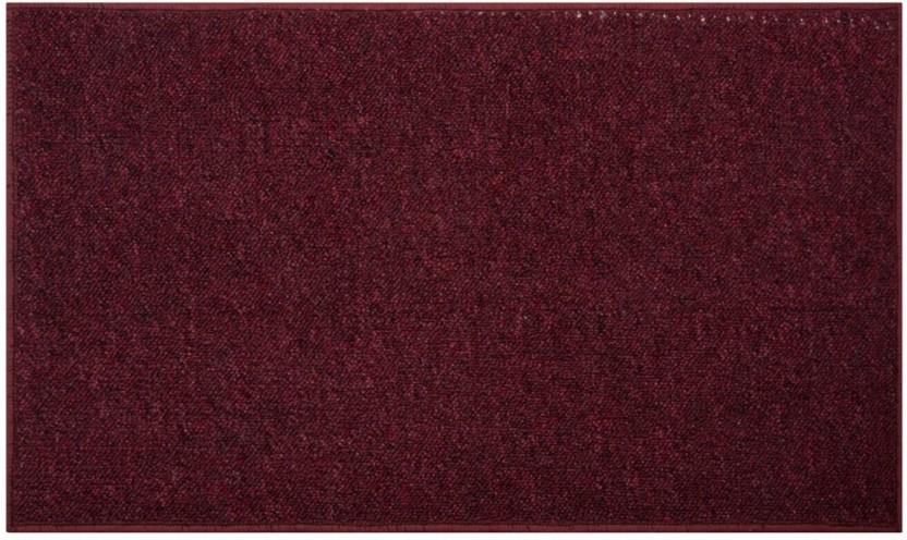 Multi-Flor Cotton Rectangle Shape Carpet (70 cm x 48 cm, Purple)