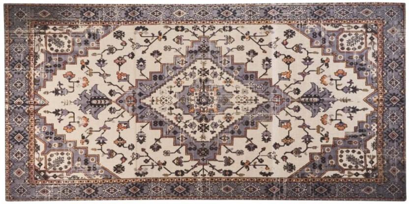 Home Living Cotton Rectangle Shape Carpet (45 cm x 30 cm, Multicolour)