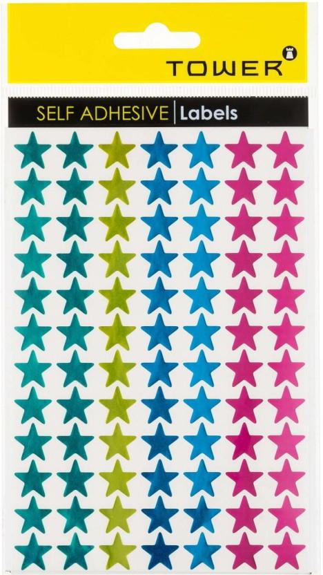 Tower 0.21 m Mixed Stars Non-reusable Sticker (Pack of 1)