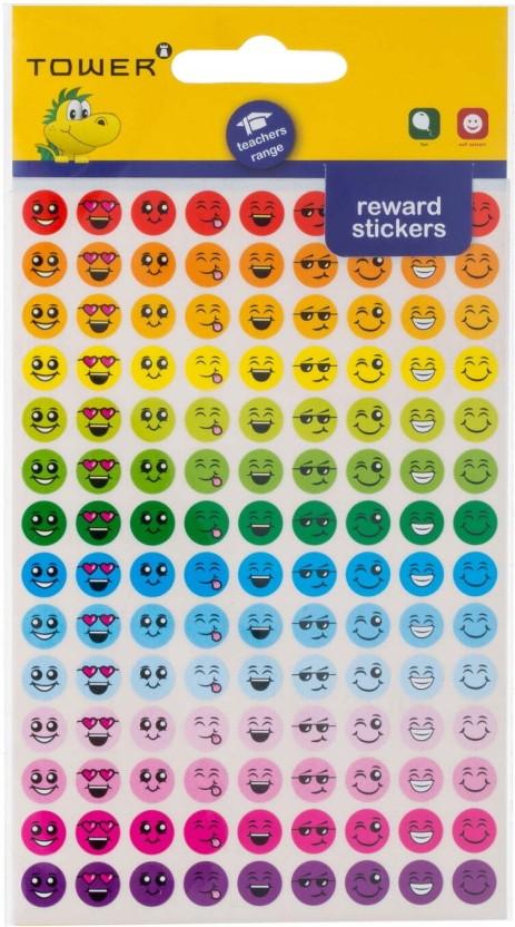 Tower 0.203 m Mini Faces Stickers Non-reusable Sticker (Pack of 1)