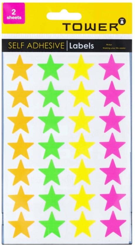 Tower 0.203 m Large Stars Non-reusable Sticker (Pack of 1)