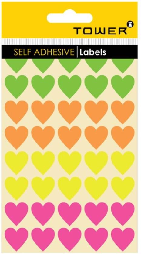 Tower 0.203 m Heart Stickers Non-reusable Sticker (Pack of 1)