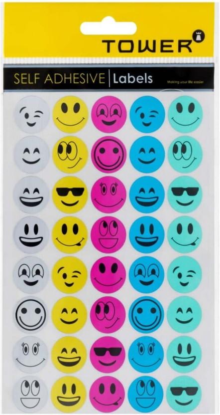 Tower 0.203 m Mixed Metallic Faces Non-reusable Sticker (Pack of 1)