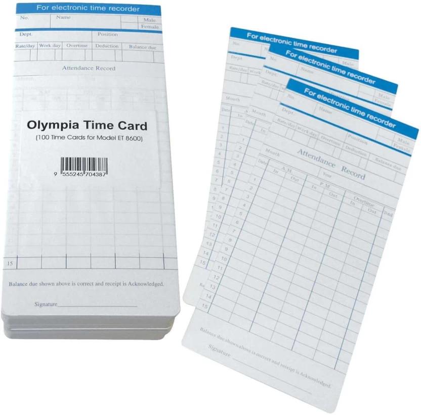 OLYMPIA Time Cards Time & Attendance (Card Identification)