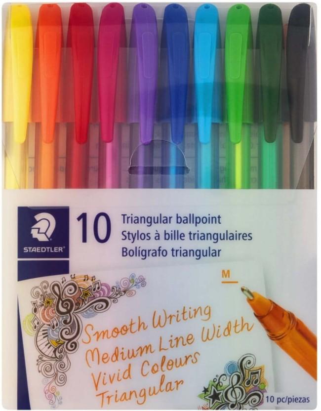 Staedtler Assorted Ball Pen (Pack of 10, Multicolour)