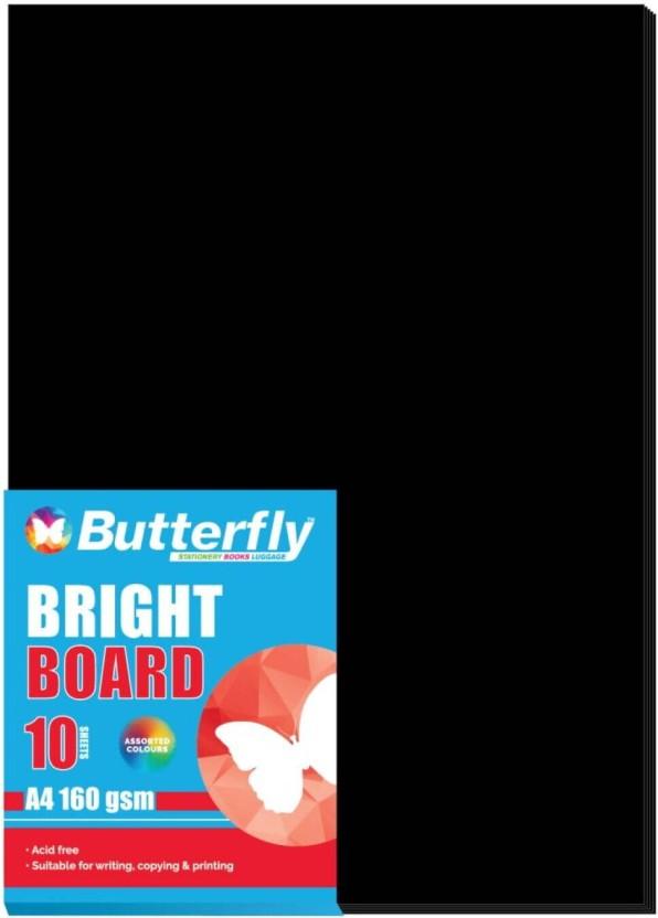 Butterfly A4 160 gsm Bond Paper (Set of 1, Black)
