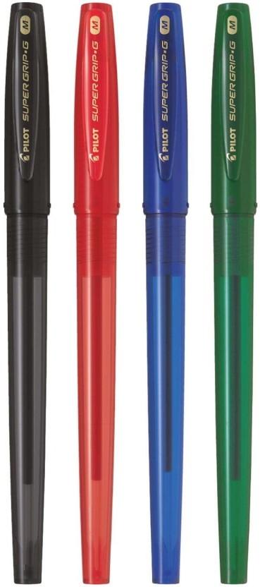 Pilot Super Grip-G Gel Pen (Pack of 4, Multicolor)
