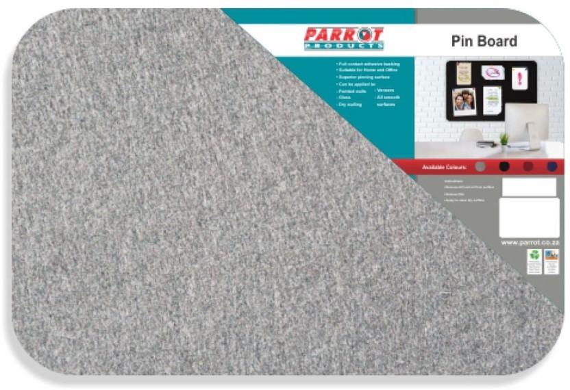 Parrot No Frame Pin Cork Board (Grey)