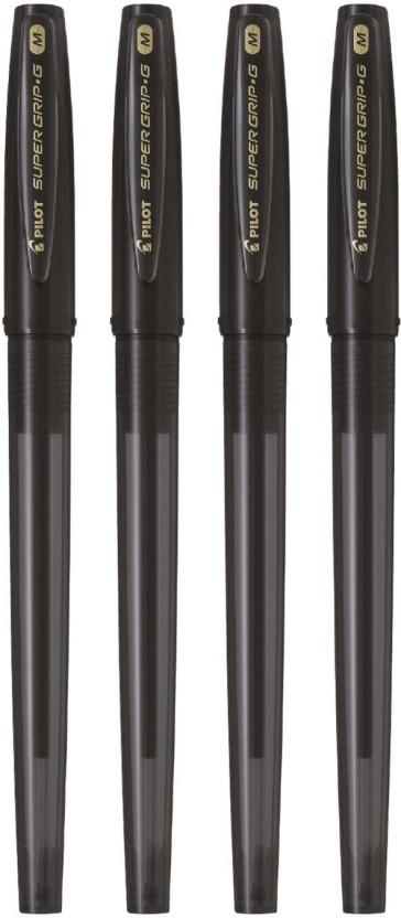 Pilot Super Grip-G Gel Pen (Pack of 4, Black)