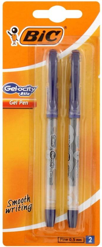 Bic Gelocity Stic Gel Pen (Pack of 2, Blue)