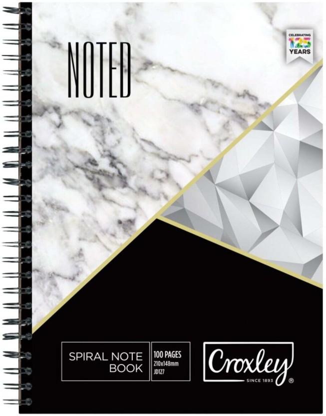 Croxley Spiral Notebook A5 Notebook Feint & Margin (White)