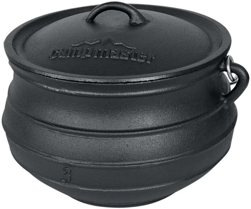 Camp Master Flat Bottom Potjie Pot No. 3 Potjie with Lid 0 L capacity (Cast Iron)