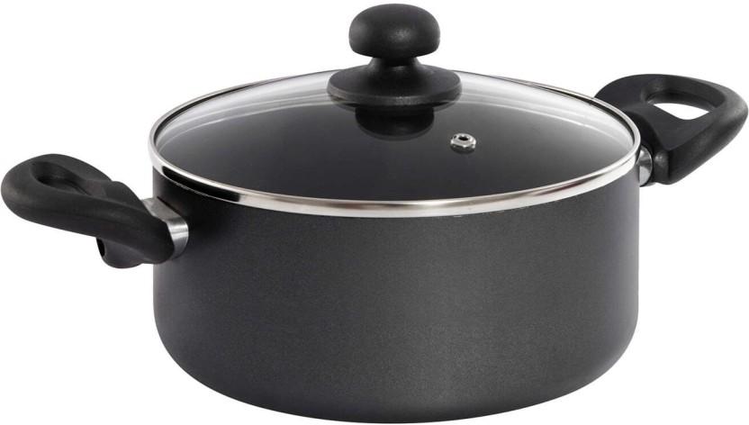 Primaries Non-Stick Pot with Glass Lid Pot with Lid 0 L capacity (Aluminium, Non-stick)