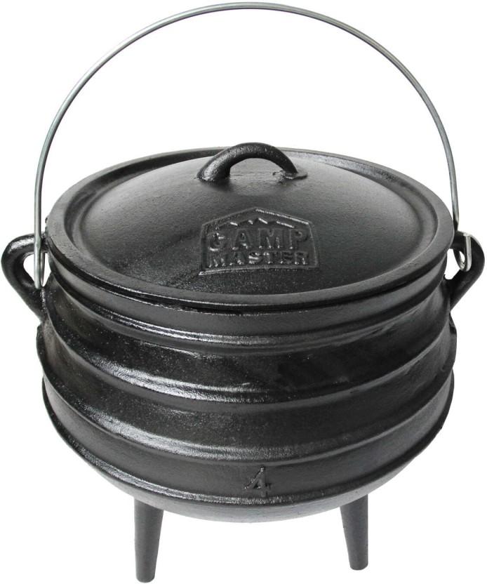 Camp Master 3-Leg Potjie Pot No. 4 Potjie with Lid 9.3 L capacity (Cast Iron)