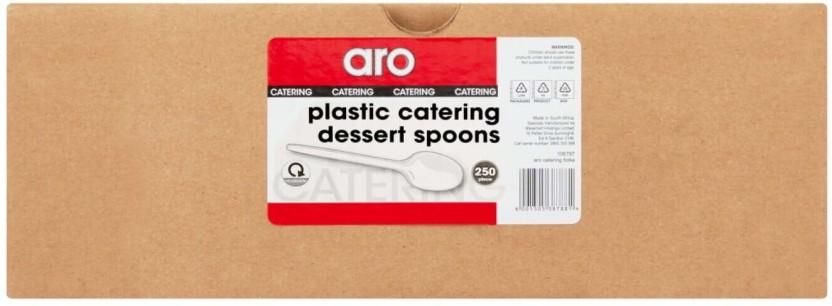 Aro Catering Dessert Disposable Plastic Cutlery Set (Pack of 1)