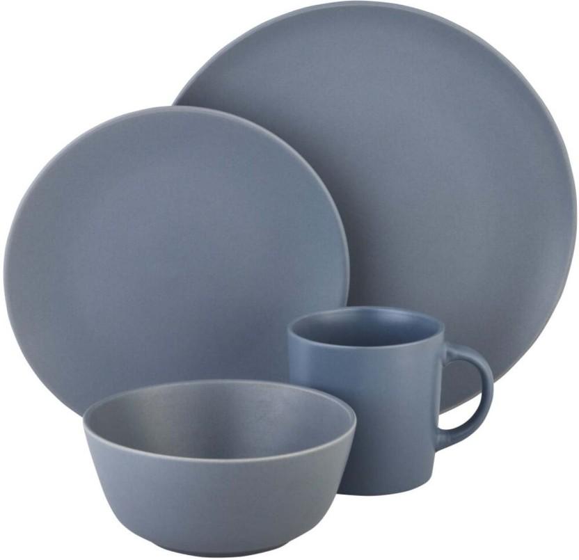 No Brand Stoneware Stormy Dinnerware Set 16pc Dinner Set (Microwave Safe)