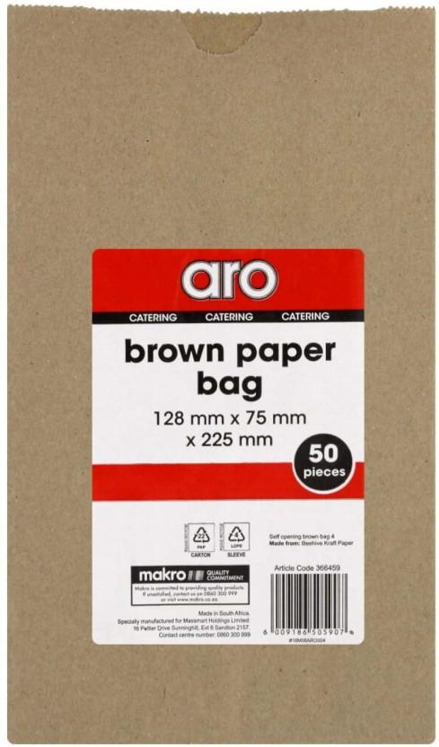 Aro Brown Paper Bags Grocery Bag (Brown)