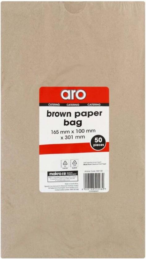 Aro Brown Paper Bags Grocery Bag (Brown)