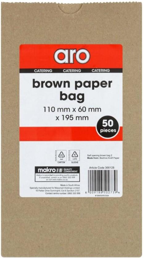 Aro Brown Paper Bags Grocery Bag (Brown)