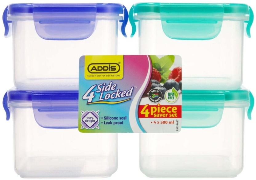 Addis Plastic Fridge Container  - 500 ml (Multicolor)