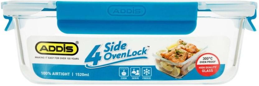 Addis Glass Utility Container  - 1520 ml (White, Blue)