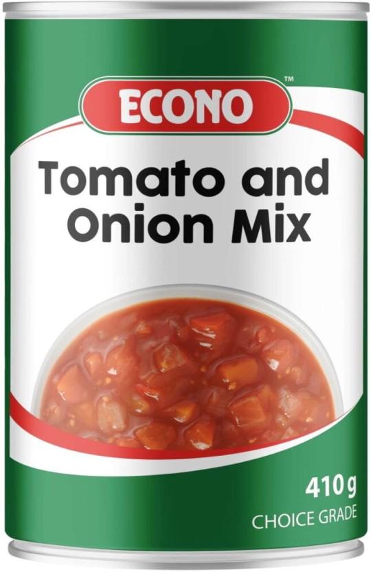 Econo Choice Grade Tomato & Onion Mix Vegetables (410 g, Pack of 6)
