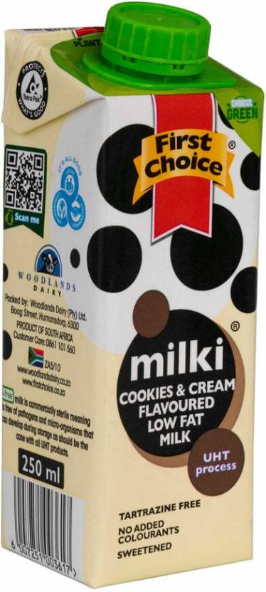 First Choice Cookies & Cream Flavoured Milk, Cookies & Cream Flavour (250 ml)