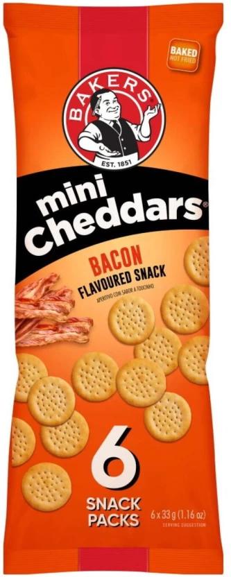 Bakers Mini Cheddars Bacon Flavoured Cheeselets (33 g)