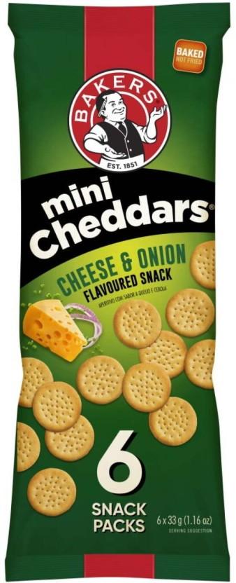 Bakers Mini Cheddars Cheese and Onion Flavoured Cheeselets (33 g)