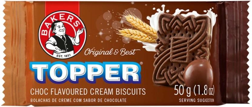 Bakers Topper Choc Flavoured Biscuits Cream Filled Biscuit (50 g)