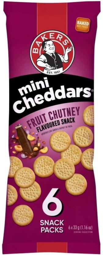 Bakers Mini Cheddars Fruit Chutney Flavoured Cheeselets (33 g)