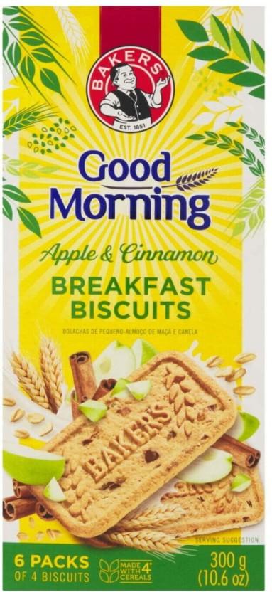 Bakers Good Morning Breakfast Biscuits Apple & Cinnamon Biscotti (300 g)