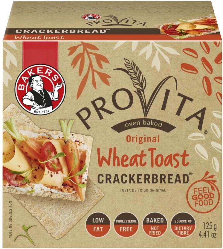 Bakers Provita Original Wheat Toast Cracker Bread Bakery Biscuit (125 g)