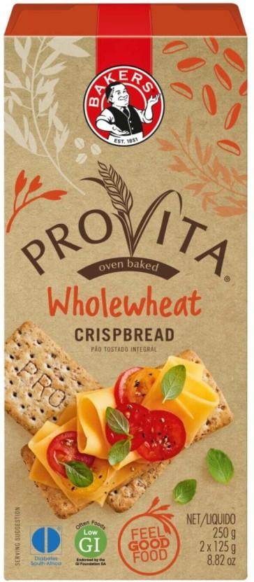 Bakers Provita Whole Wheat Crispbread Bakery Biscuit (250 g)
