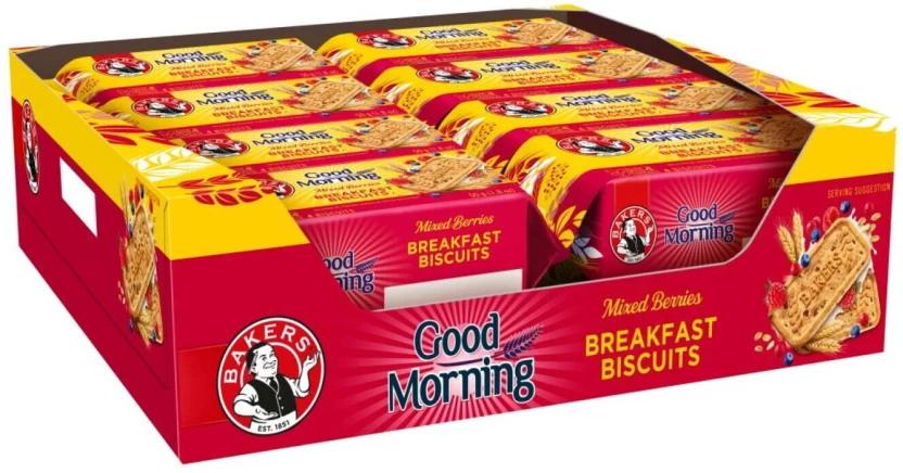 Bakers Good Morning Breakfast Biscuits Mixed Berries Biscotti (50 g, Pack of 16)