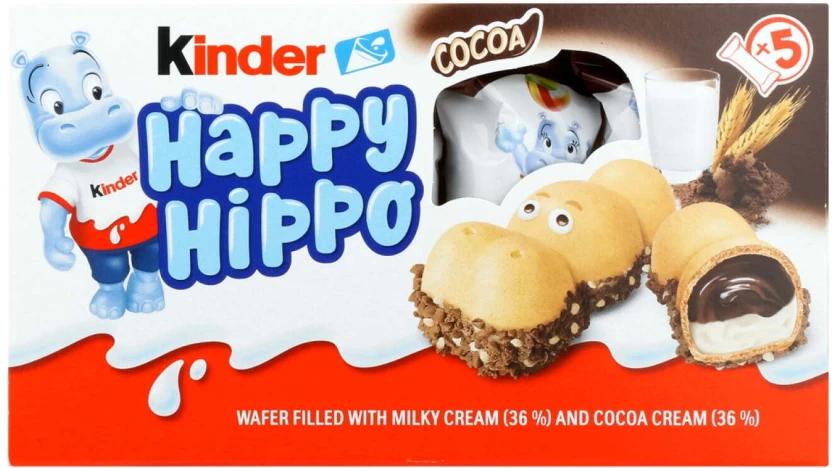 Kinder Happy Hippo Cocoa Cream Sandwich Biscuit (105 g)