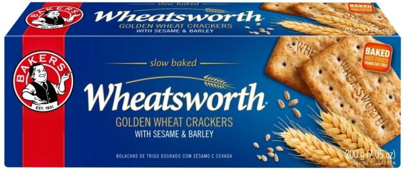 Bakers Wheatsworth Golden Wheat Crackers (2400 g, Pack of 12)